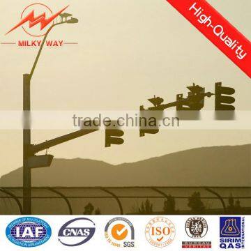 Galvanized and Powder Coated L Type T Type Traffic Light Pole