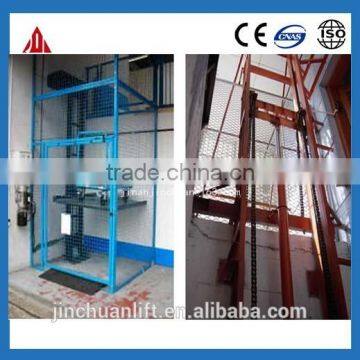 hot sale outdoor lifter/stationary guide rail lift platform made in jinan