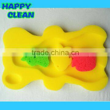 Eco-Friendly Bear Shaped Funny Baby Bath Mat / Baby Bath Sponge Mat safely