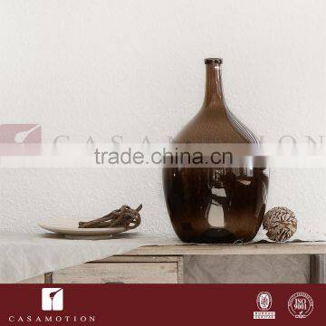 CASAMOTION Deep Brown Hand Blown Art Glass Vase With No MOQ and Gift Boxed, 9405522