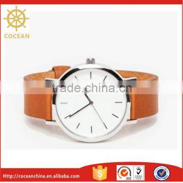 Geneva Shenzhen Watch Factory Brown Leather Strap Wrist Watches Men