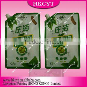 Custom laminated packaging spout bags/Detergent plastic packaging bags