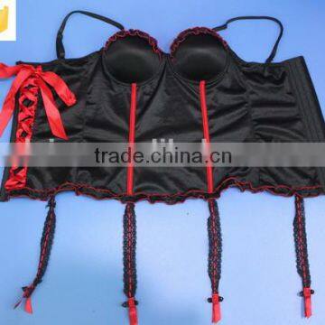 Black Red Sexy Shapewear,slimming Body Suit With Red Bow photo-4