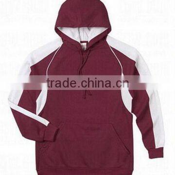 custom high quality 100% polyester men pullover gym hoodie wholesale