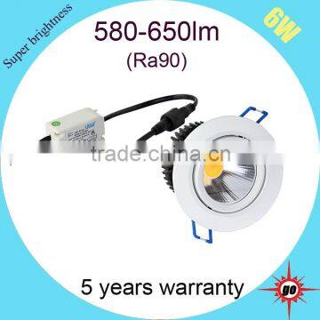 Super Bright Energy Saving Led Lighting, CRI90 Dimmable 6w Cob Led Downlight Supplier's Choice photo-2