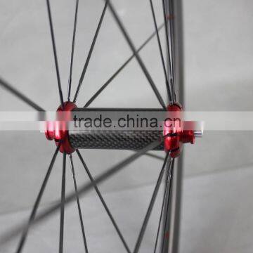 700C Carbon Wheels Clincher Road Carbon Rims 21mm Width Bicycle Wheelset With Titanium Quick Release 38C photo-5