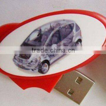 Swivel Usb Flash Drive with Epoxy Logo