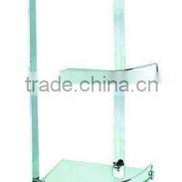 stainless steel 3-tier corner glass shelf HI-3403