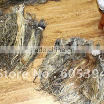 unprocessed grey human hair extensions gray human hair