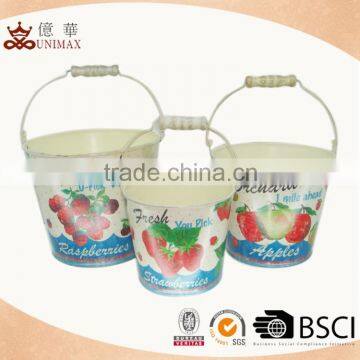 Various sizes durable decal flower bucket with nice look