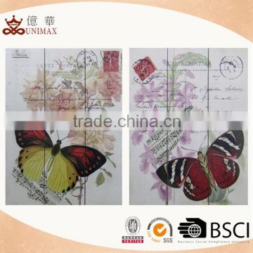 Hot selling butterfly theme wooden wall sign with pretty look