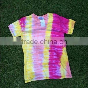 Thai tie dye pink pastel handmade T-shirt Unique , Colorful and High quality original from Dobbytex Thailand