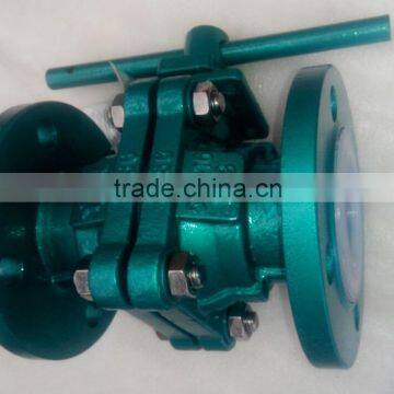 WCB Lined PFA Midsplit Ball Valve for corrosion