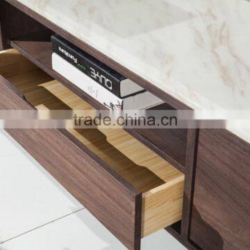 2015 Living Room Furniture MDF Wood TV Stand With 3 Drawers , Top Marble tv Cabinet ,modern tv Stand on Promotion photo-3