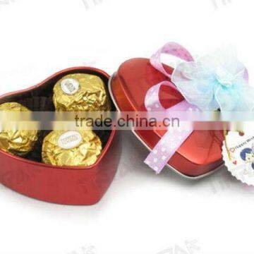 Popular beautiful Heart-shaped Gift Tin Box, Food-grade Tinplate with CMYK Printing