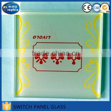 Custom logo color tempered glass panel in alibaba