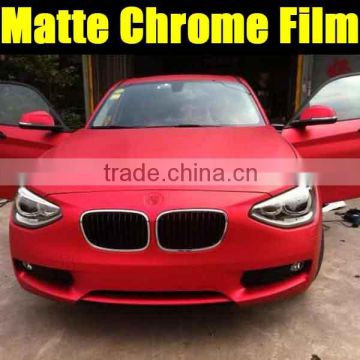 Red matt chrome car vinyl sticker 1.52*20m