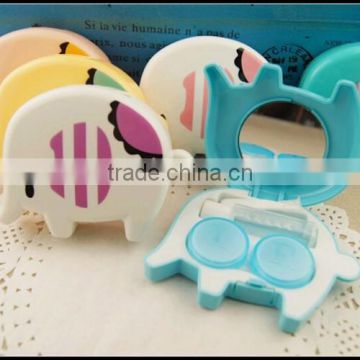 2015 Fashion cute contact lenses case / elephant shape contact lenses kit / case for contact lenses