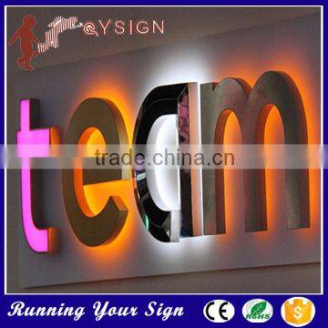 Super popular Stainless steel LED backlit back lit acrylic sign