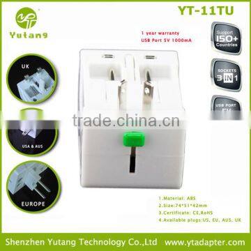 All in One EU USA Australia UK Travel Plug World Travel USB Power Adapter