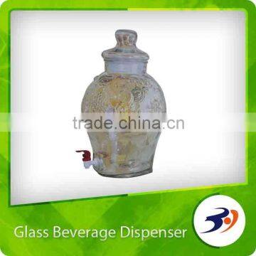 Clear Glass Beverage Dispenser With Tap