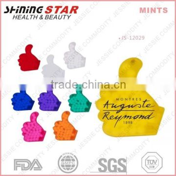 finger shape solid white pepper mints