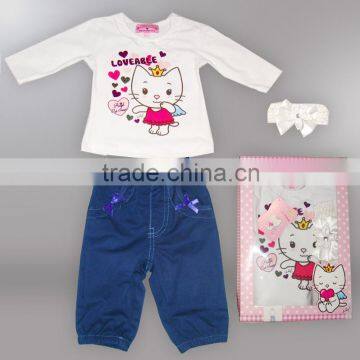 baby clothes baby clothes wholesale price Angel Cat baby gift set suit