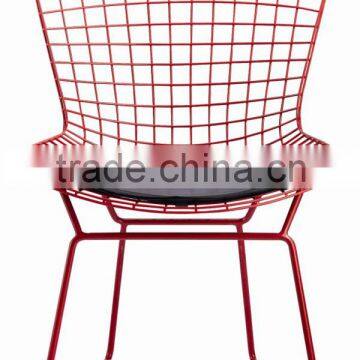 fashion design replica Bertoia side chair / chrome plated steel chair with cushion Y112