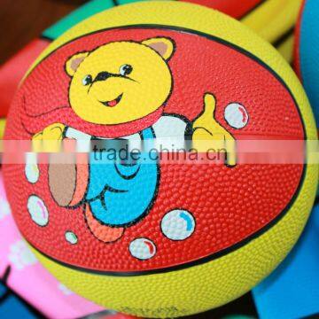 customized printed soft mini rubber basketball for kids