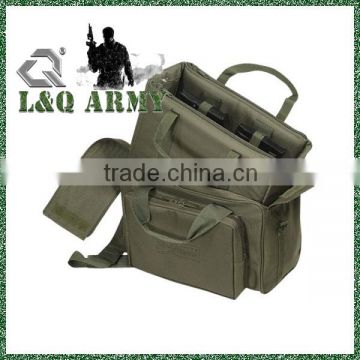 Military Large Black two-in-one Range Bag with Removeable Center Pistol Compartment