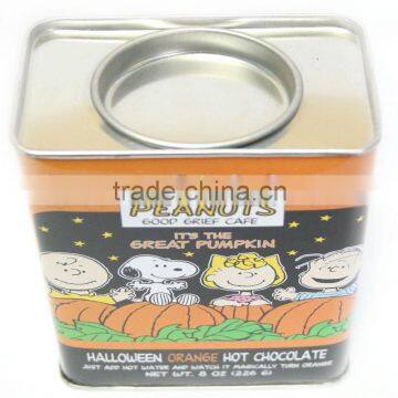 orange hot chocolate Tin packaging