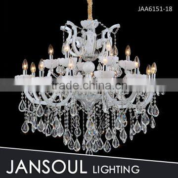 Maria theresa 18 lights modern white crystal chandelier