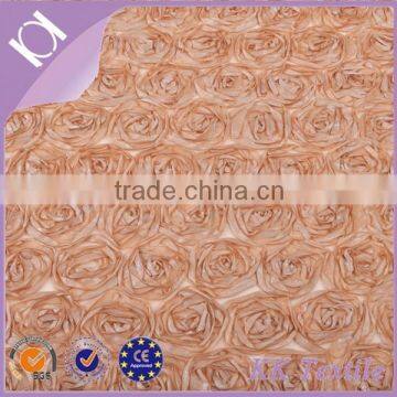 2014 New design 100% polyester fabric rose chiffon lace fabric