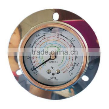 All Stainless Steel Refrigeration Pressure Gauges for freon refrigeration