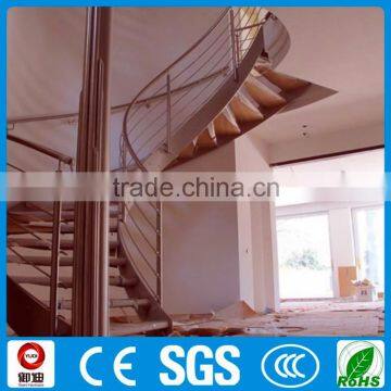 Wood Tread Metal Arc Stair for House Project Used in Indoor photo-2