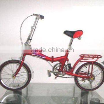 alloy rim steel frame folding bike