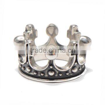 Factory custom stainless steel rings hot sale vintage silver crown ring                        
                                                                                Supplier's Choice