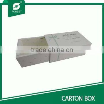 White cardboard drawer box white carton box with hot stamping