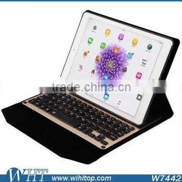 Hot Sale Bluetooth Aluminum Keyboard Leather Case for iPad Pro 9.7