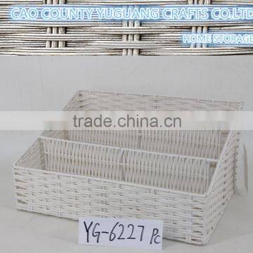 white handmade waterproof woven plastic basket for sale