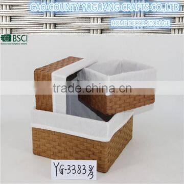 2016 wholesale durable homeuse brown sundry baskets