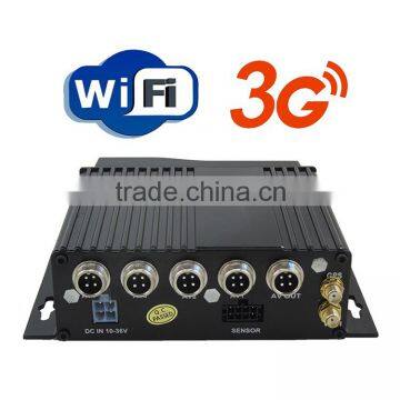 Low Cost 4CH HD Mobile SD Card 3G WiFi Car DVR For Vehicles