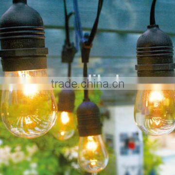 String E26 LED S14 Outdoor String Light with Led Filament S14 Bulb with 24 Lights