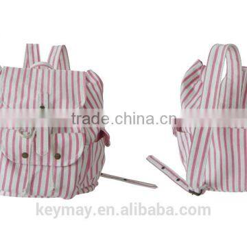 China hot sale factory price OEM designer lines canvas lady backpack