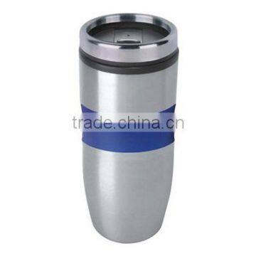 Stainless Steel Travel Mug With Plastic Circle photo-3