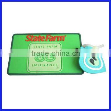 pvc custom rectangle shape&logo luggage tag