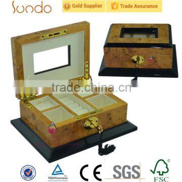 fancy lockable jewelry box with hardware