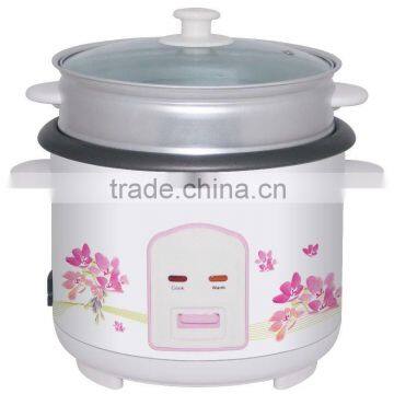 700W Print Flower Big Rice Cooker with Steam Tray