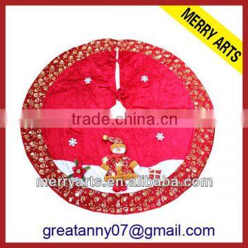 Alibaba china new custom made christmas sequin tree skirts factory cheap snowman tree skirt 60cm