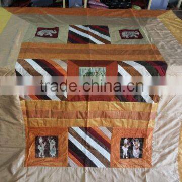 Indian Silk Fabric Bed Cover Bed Sheet Manufacture
